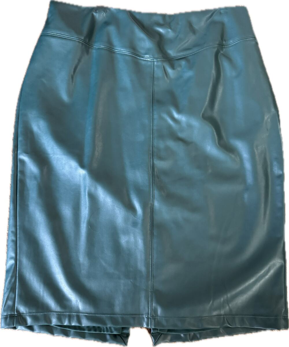 Express Faux Leather Skirt - Teal Size XL